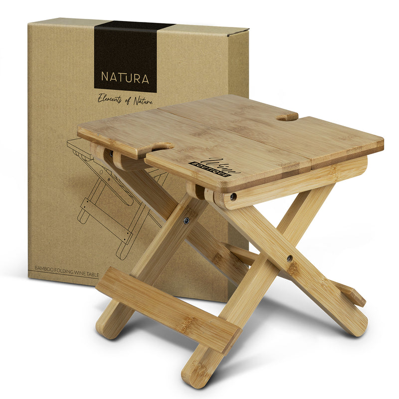 NATURA Bamboo Folding Wine Table