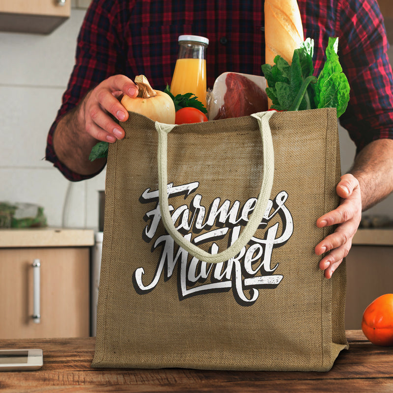 Lanza Starch Jute Tote Bag