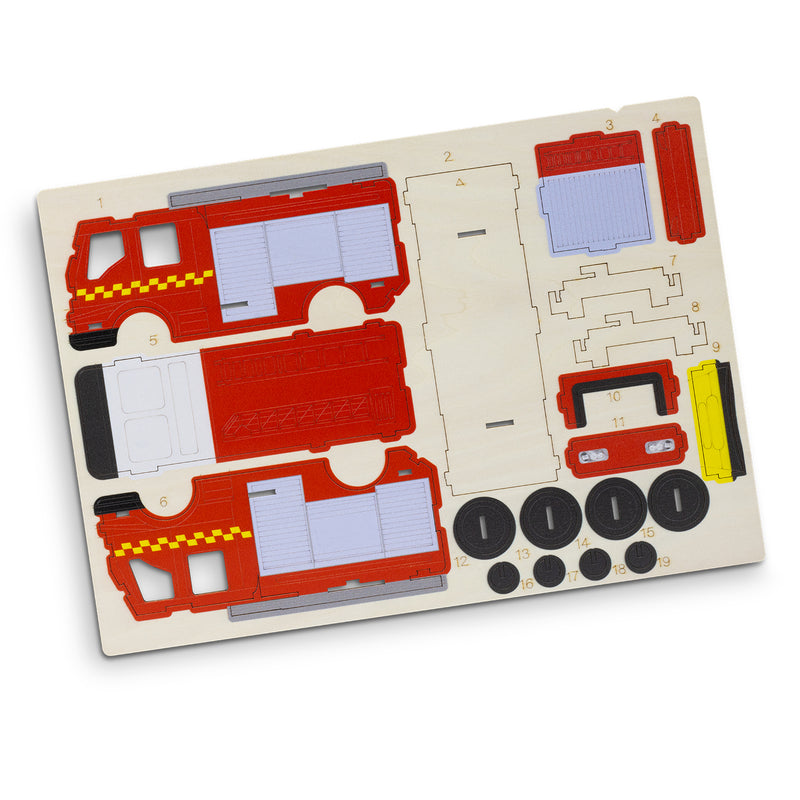 BRANDCRAFT Fire Truck Wooden Model