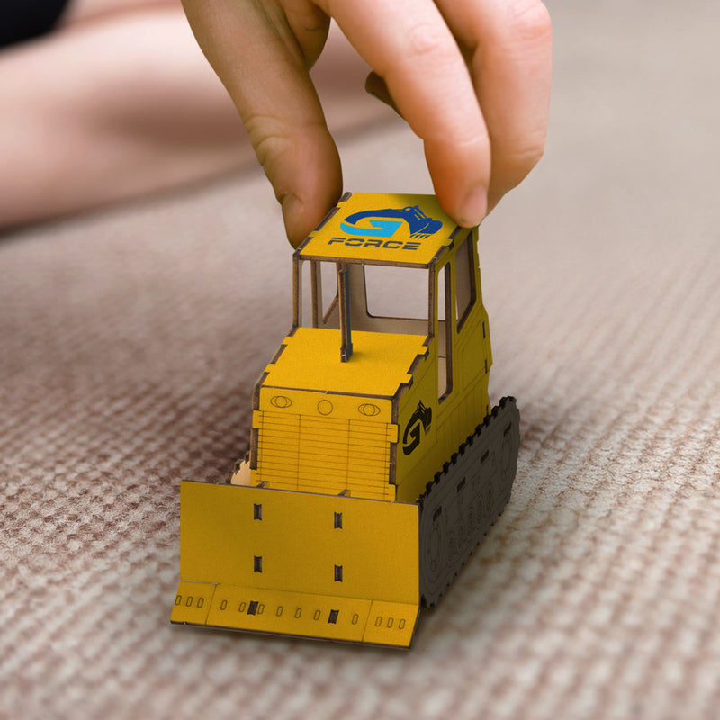 BRANDCRAFT Bulldozer Wooden Model