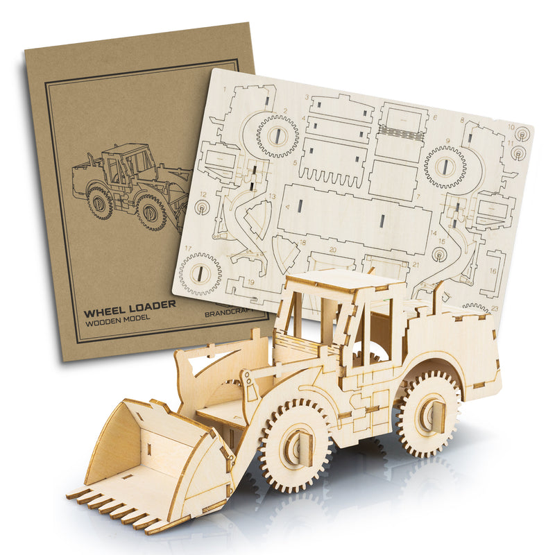 BRANDCRAFT Wheel Loader Wooden Model