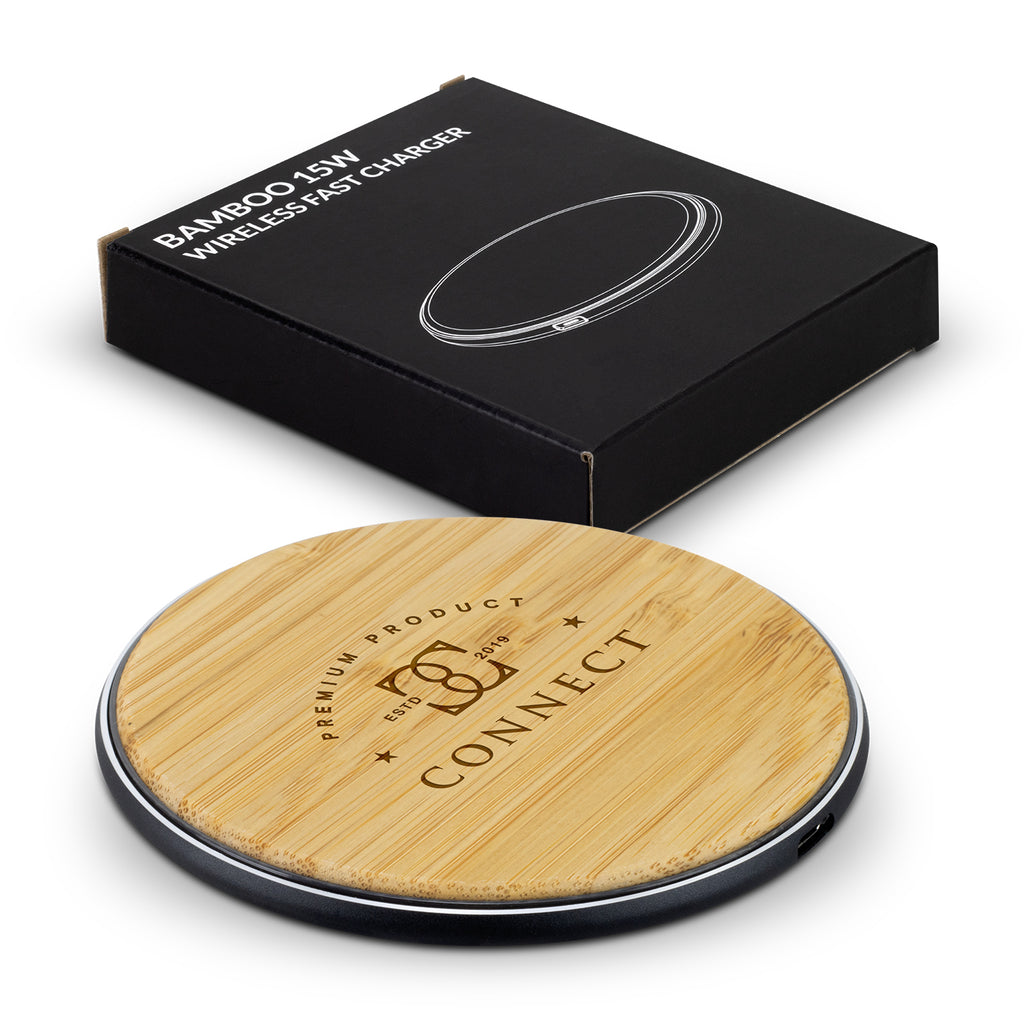 Bamboo 15W Wireless Fast Charger