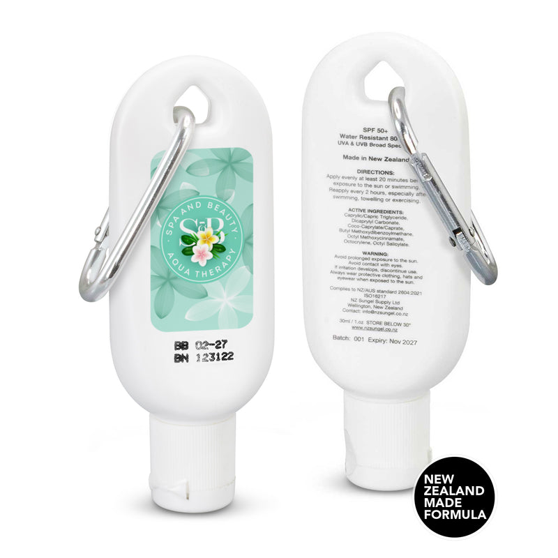 SPF 50+ Sun Gel 30ml Tube with Carabiner