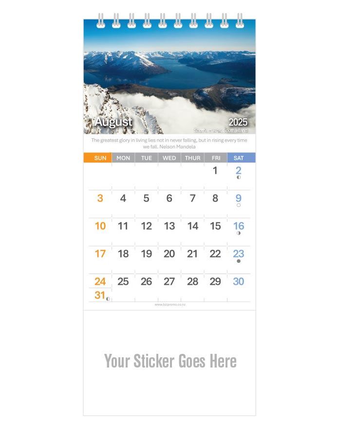 2025 DL Desk Calendar - Beautiful New Zealand (12 Months) -  SOLD OUT