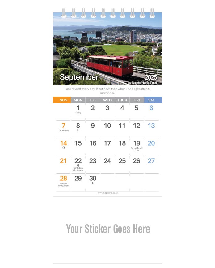 2025 DL Desk Calendar - Beautiful New Zealand (12 Months) -  SOLD OUT