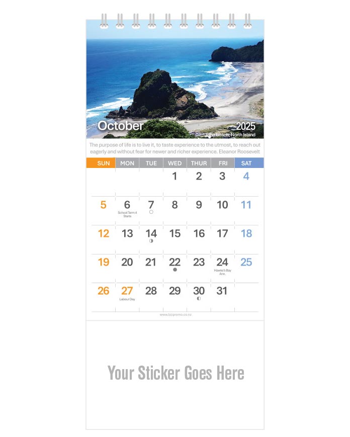 2025 DL Desk Calendar - Beautiful New Zealand (12 Months) -  SOLD OUT