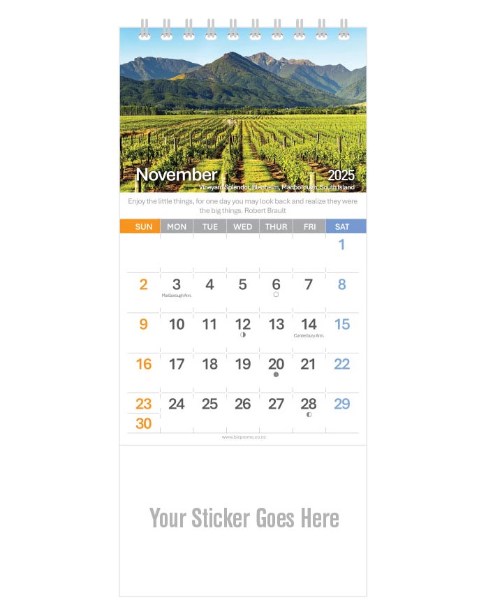 2025 DL Desk Calendar - Beautiful New Zealand (12 Months) -  SOLD OUT