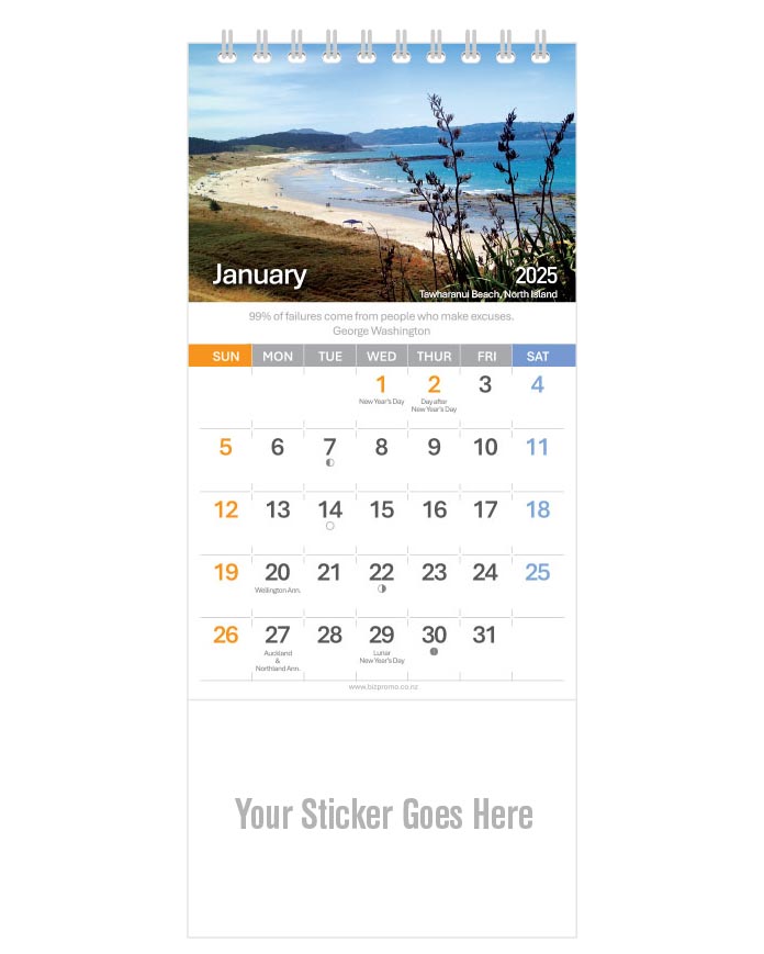 2025 DL Desk Calendar - Beautiful New Zealand (12 Months) -  SOLD OUT