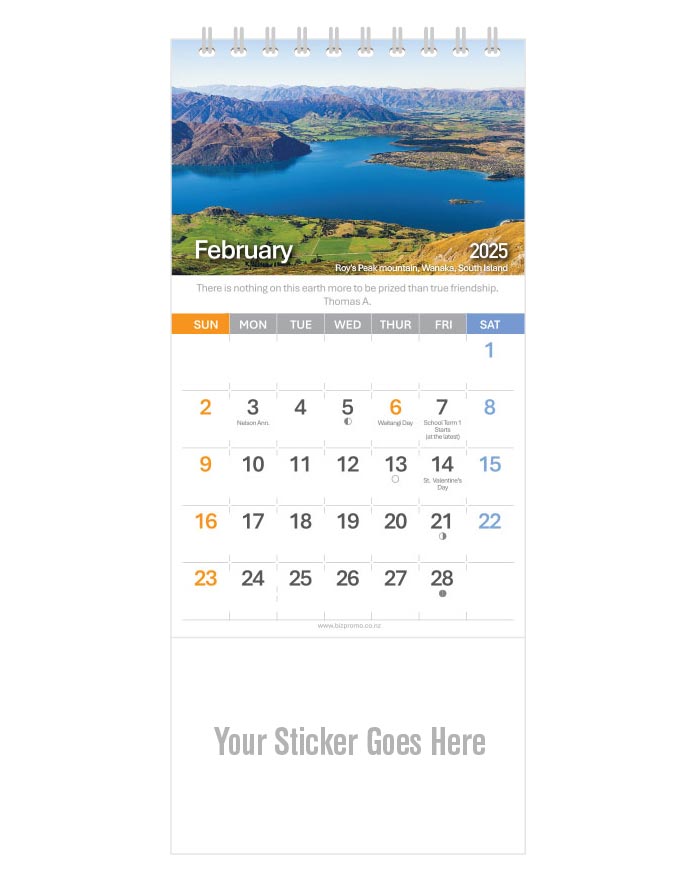 2025 DL Desk Calendar - Beautiful New Zealand (12 Months) -  SOLD OUT