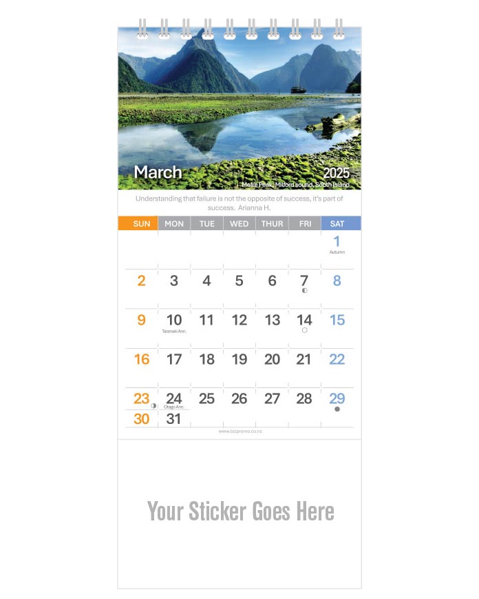 2025 DL Desk Calendar - Beautiful New Zealand (12 Months) -  SOLD OUT