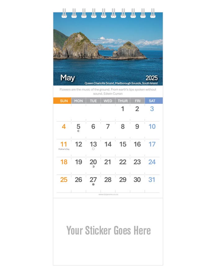 2025 DL Desk Calendar - Beautiful New Zealand (12 Months) -  SOLD OUT