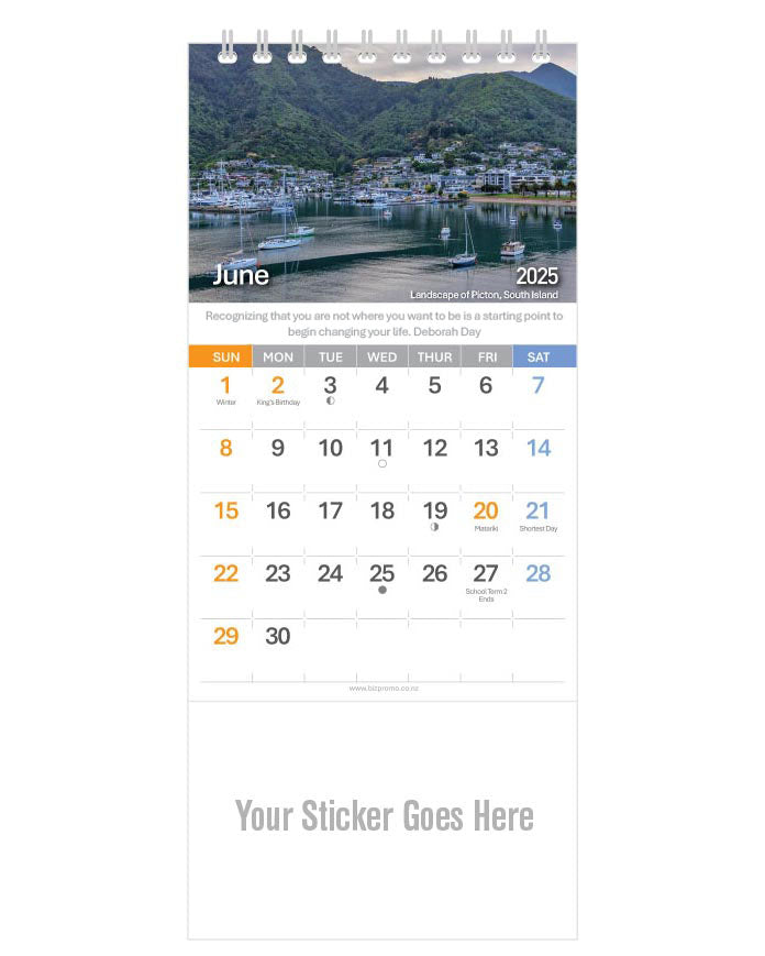 2025 DL Desk Calendar - Beautiful New Zealand (12 Months) -  SOLD OUT