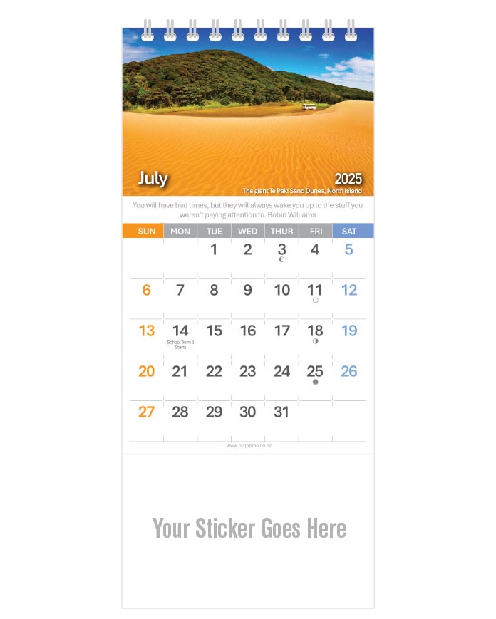 2025 DL Desk Calendar - Beautiful New Zealand (12 Months) -  SOLD OUT