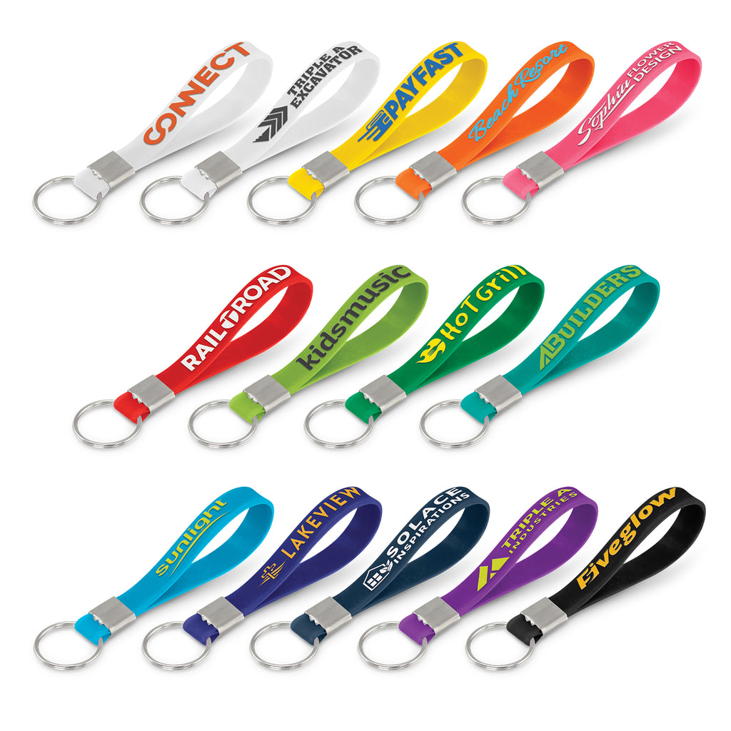 Silicone Key Ring - Embossed